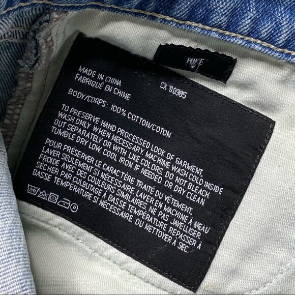 Alexander Wang Hike Rolled Vintage Bleach Shorts Women’s Size 27 - Picture 10 of 11